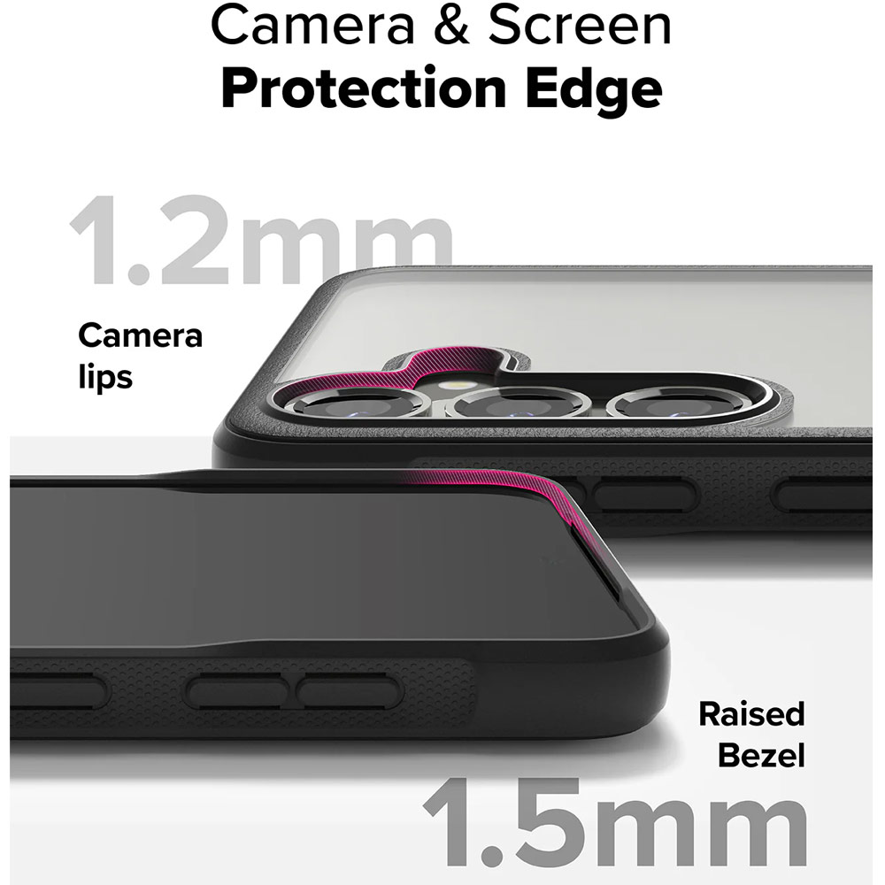 Picture of Samsung Galaxy S25 Case | Ringke Fusion Bold Transparent Protection Case for Samsung Galaxy S25 (Black)