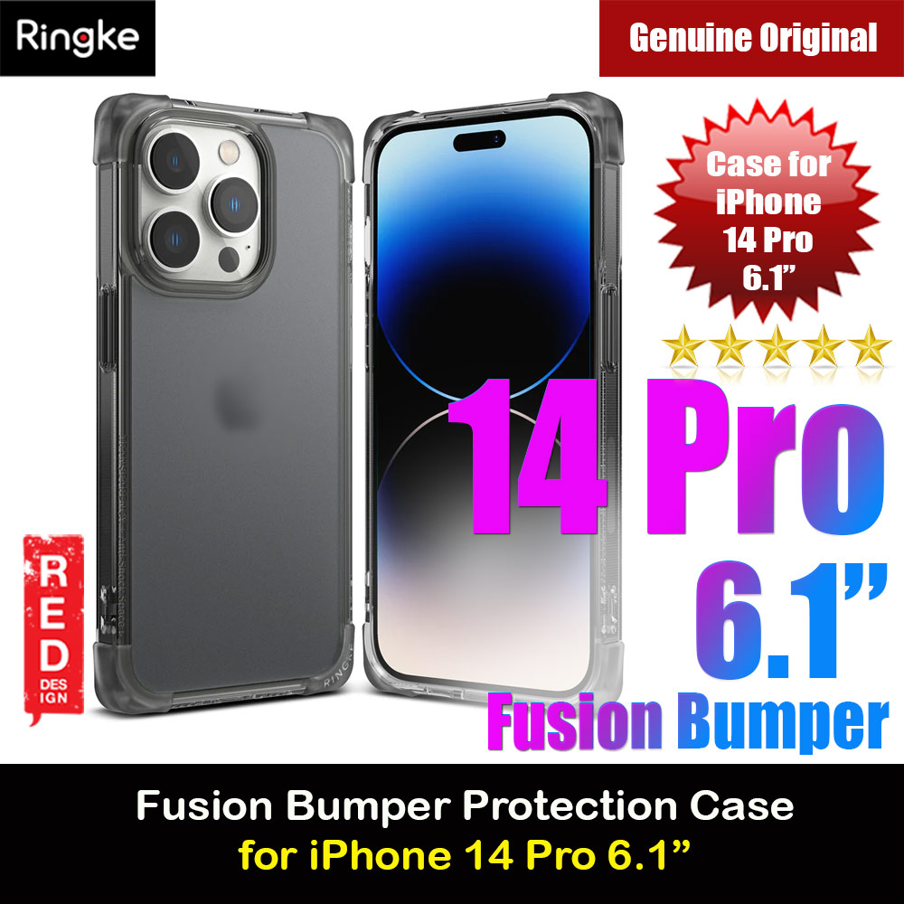 Picture of Ringke Fusion Bumper Corner Edge Drop Protection Case for iPhone 14 Pro 6.1 (Matte Smoke Black) Apple iPhone 14 Pro 6.1- Apple iPhone 14 Pro 6.1 Cases, Apple iPhone 14 Pro 6.1 Covers, iPad Cases and a wide selection of Apple iPhone 14 Pro 6.1 Accessories in Malaysia, Sabah, Sarawak and Singapore 
