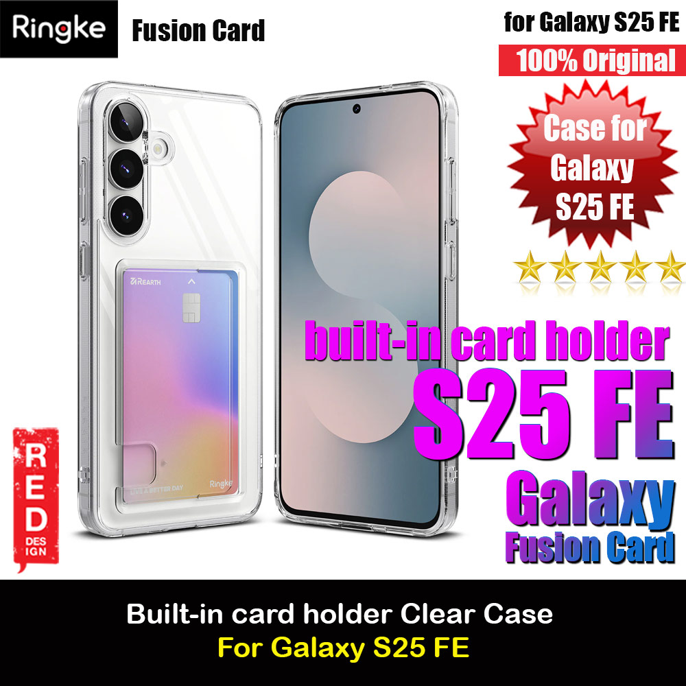 Picture of Ringke Fusion Card Holder Drop Protection Case for Galaxy S25 FE (Clear) Samsung Galaxy S25 FE- Samsung Galaxy S25 FE Cases, Samsung Galaxy S25 FE Covers, iPad Cases and a wide selection of Samsung Galaxy S25 FE Accessories in Malaysia, Sabah, Sarawak and Singapore 