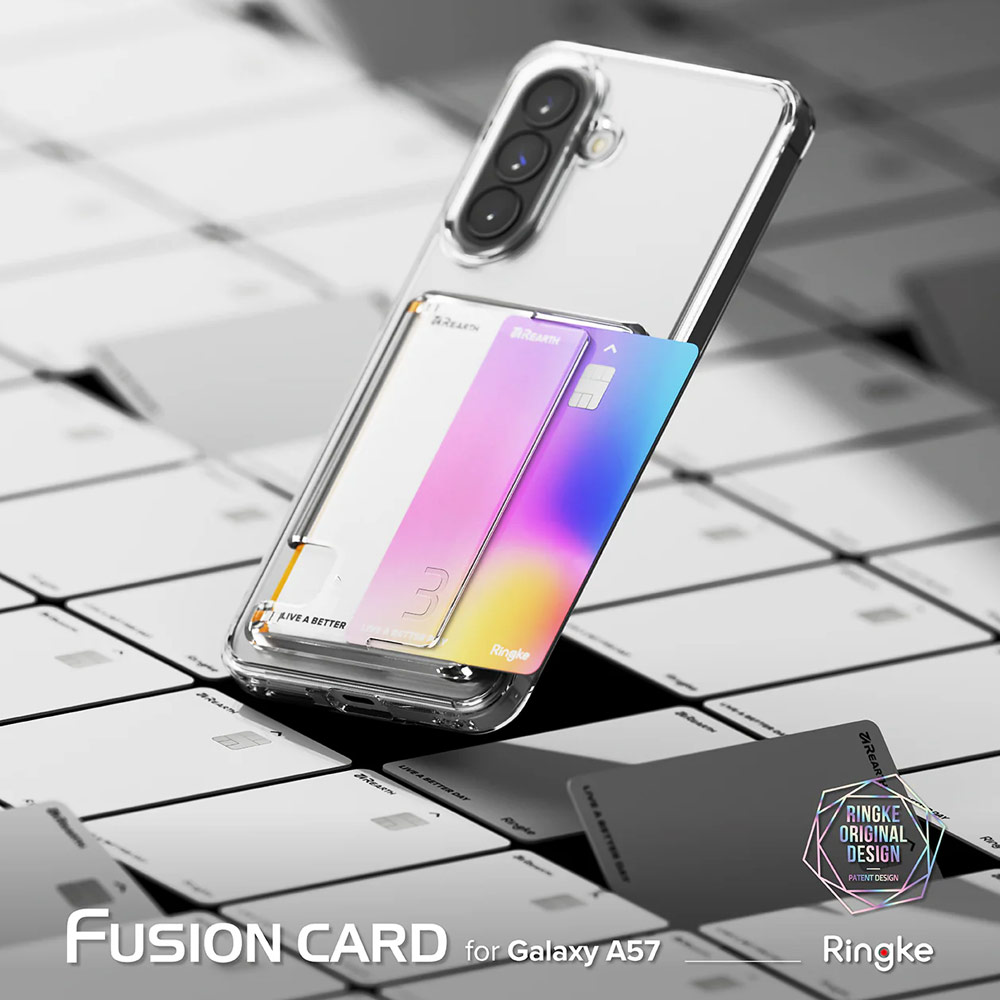 Picture of Samsung Galaxy A57 Case | Ringke Fusion Card Transparent Hybrid Card Holder Protection Case for Samsung Galaxy A57 (Clear)