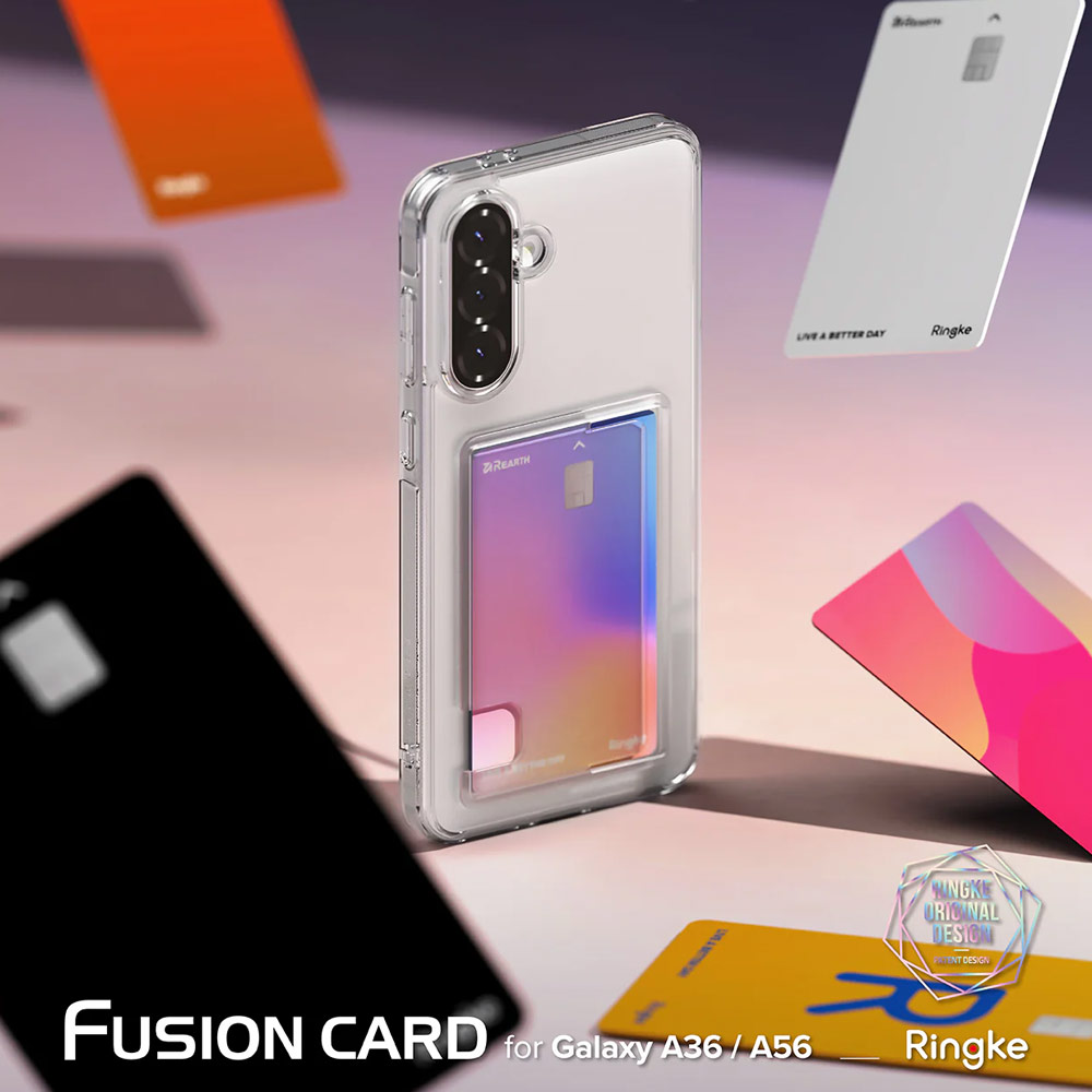 Picture of Samsung Galaxy A36 Case | Ringke Fusion Card Hybrid Protection Case for Samsung Galaxy A36 A56 (Clear)