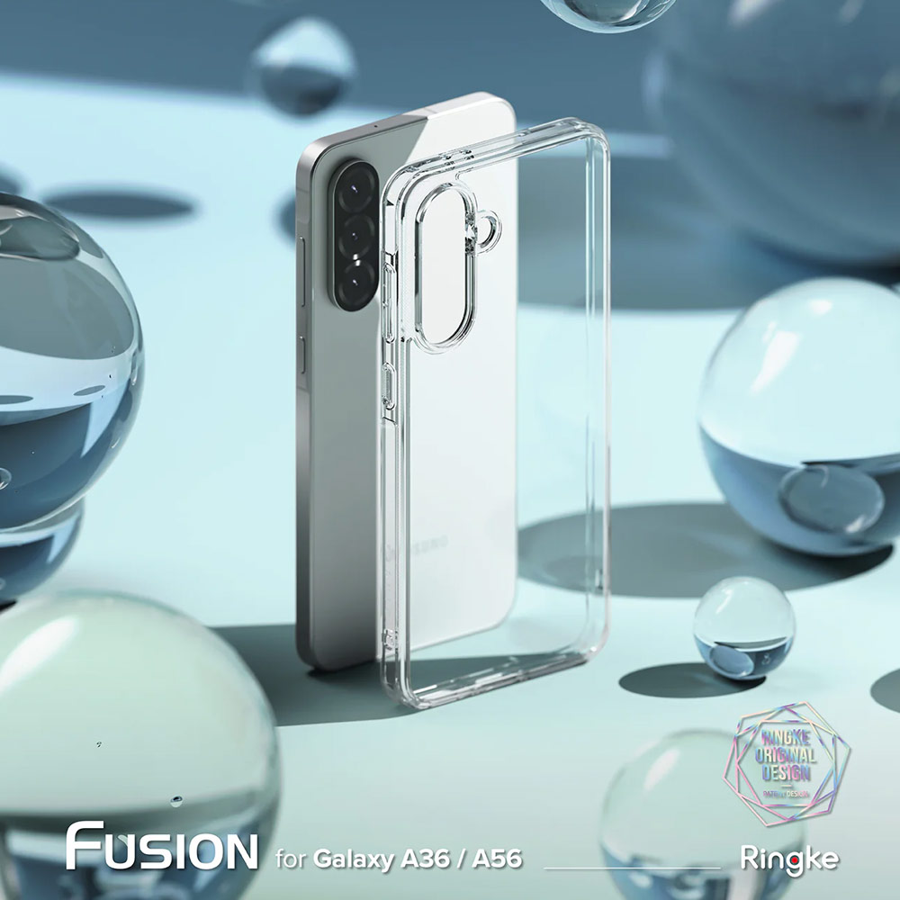 Picture of Samsung Galaxy A36 Case | Ringke Fusion Transparent Hybrid Protection Case for Samsung Galaxy A36 A56 (Clear)