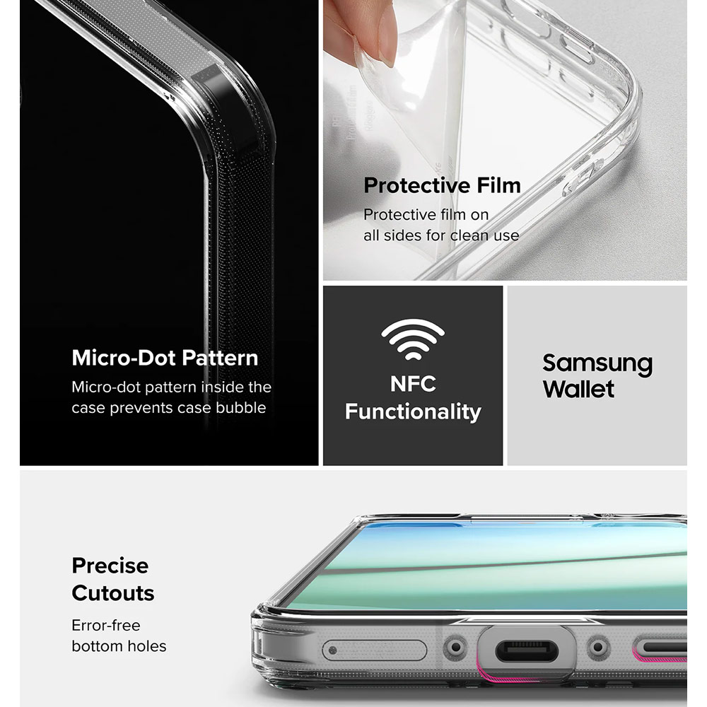 Picture of Samsung Galaxy A36 Case | Ringke Fusion Transparent Hybrid Protection Case for Samsung Galaxy A36 A56 (Clear)