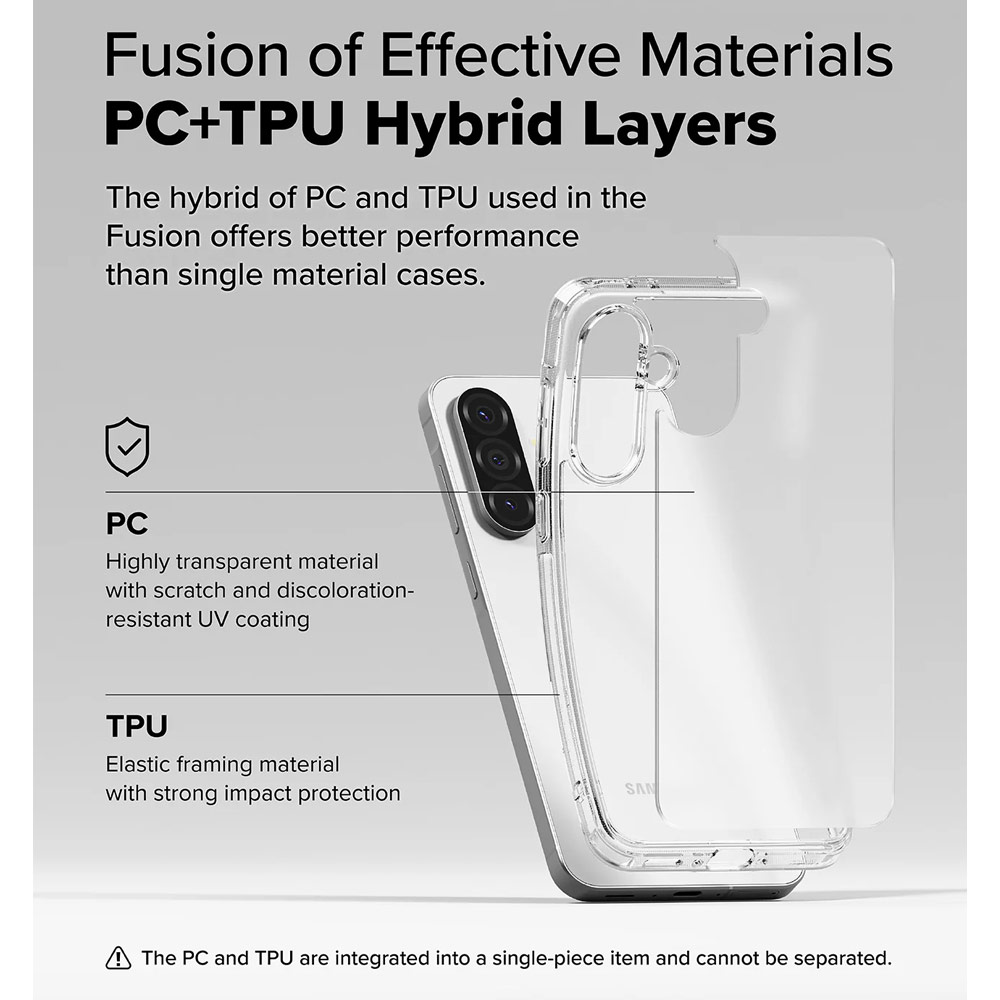 Picture of Samsung Galaxy A36 Case | Ringke Fusion Transparent Hybrid Protection Case for Samsung Galaxy A36 A56 (Matte)