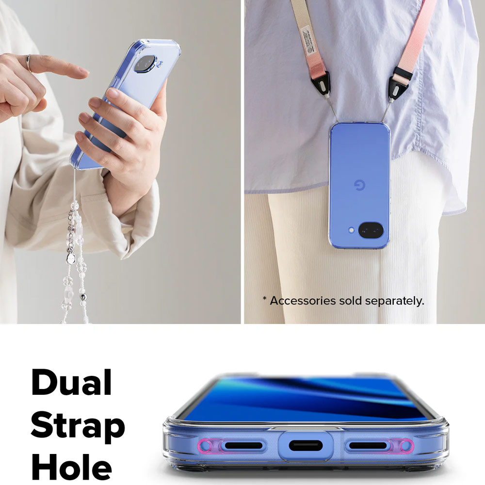 Picture of Samsung Galaxy A57 Case | Ringke Fusion Transparent Hybrid Protection Case for Google Pixel 10a (Clear)