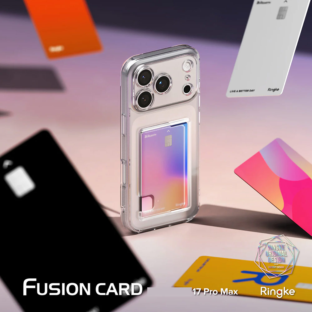 Picture of Apple iPhone 17 Pro Max 6.9 Case | Ringke Fusion Card Holder Drop Protection Case for iPhone 17 Pro Max 6.9 (Clear)