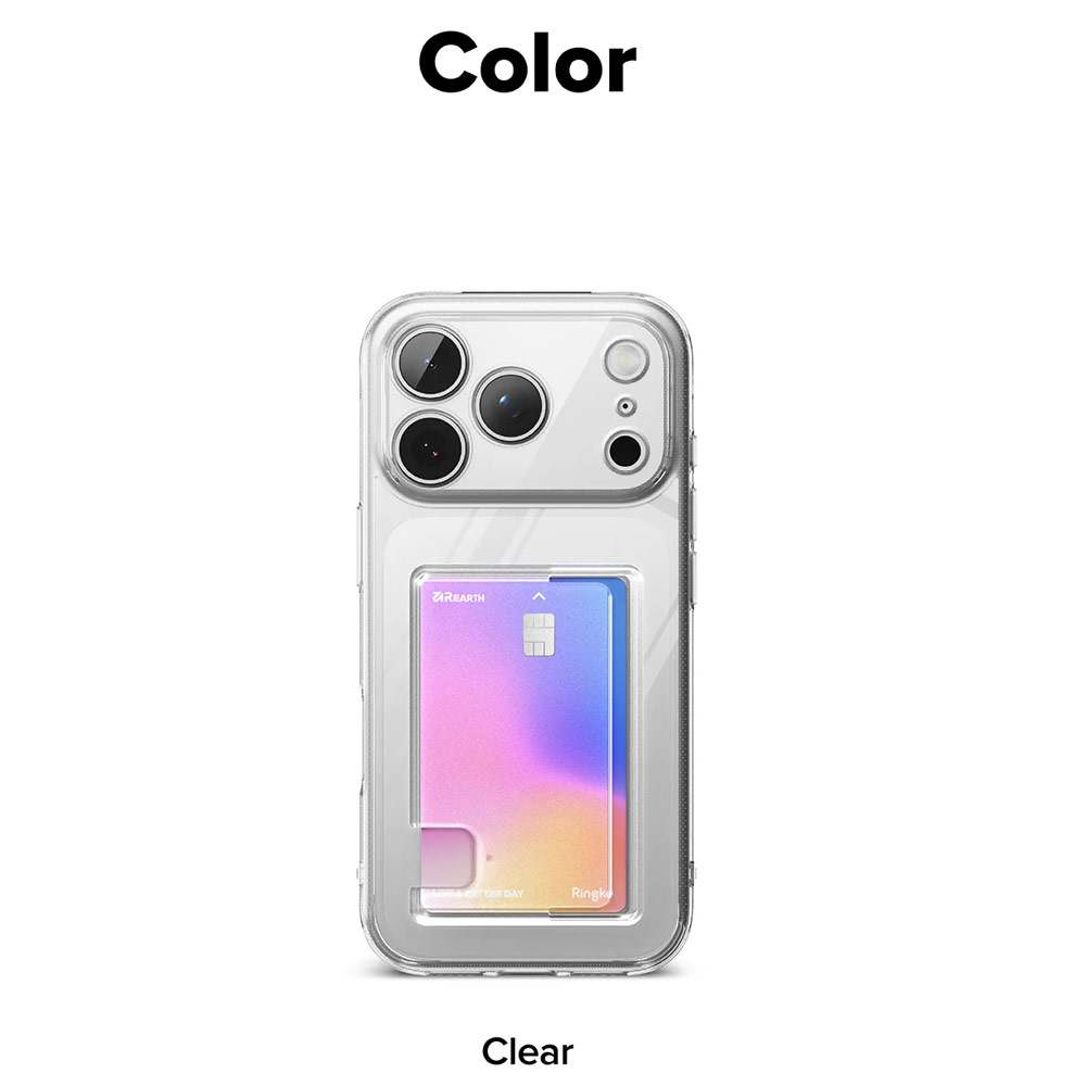 Picture of Apple iPhone 17 Pro Max 6.9 Case | Ringke Fusion Card Holder Drop Protection Case for iPhone 17 Pro Max 6.9 (Clear)