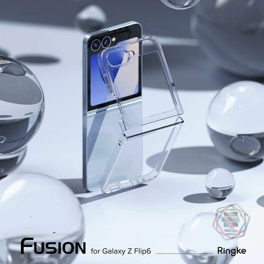 Picture of Samsung Galaxy Z Flip 6 Case | Ringke Fusion Protection Case with Strap Hole for Samsung Galaxy Z Flip 6 (Clear)