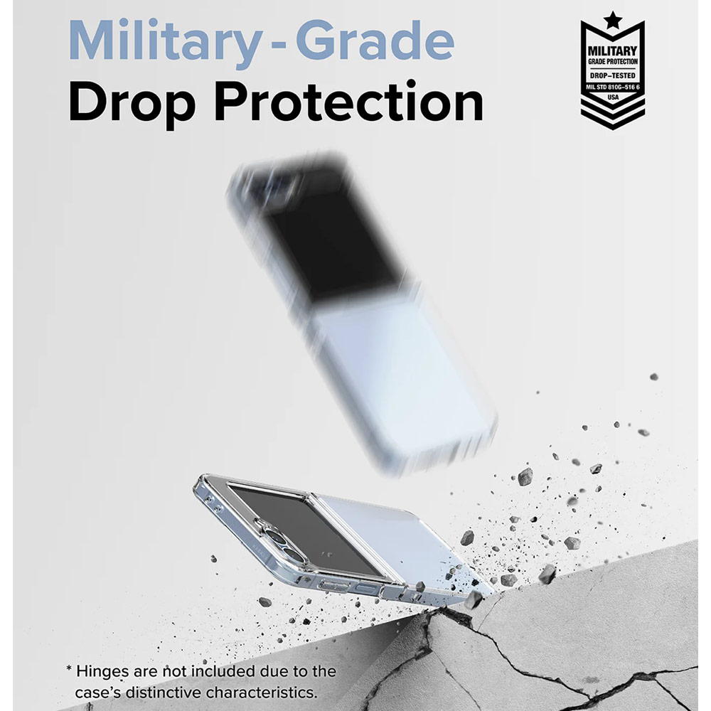 Picture of Samsung Galaxy Z Flip 6 Case | Ringke Fusion Protection Case with Strap Hole for Samsung Galaxy Z Flip 6 (Clear)