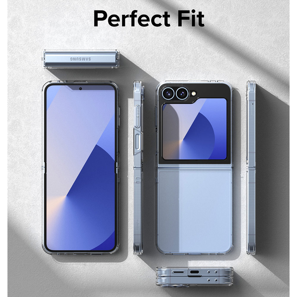 Picture of Samsung Galaxy Z Flip 6 Case | Ringke Fusion Protection Case with Strap Hole for Samsung Galaxy Z Flip 6 (Clear)