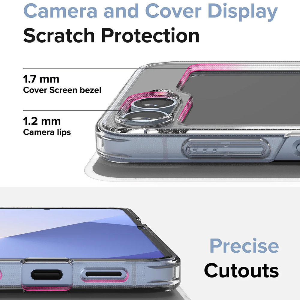 Picture of Samsung Galaxy Z Flip 6 Case | Ringke Fusion Protection Case with Strap Hole for Samsung Galaxy Z Flip 6 (Clear)