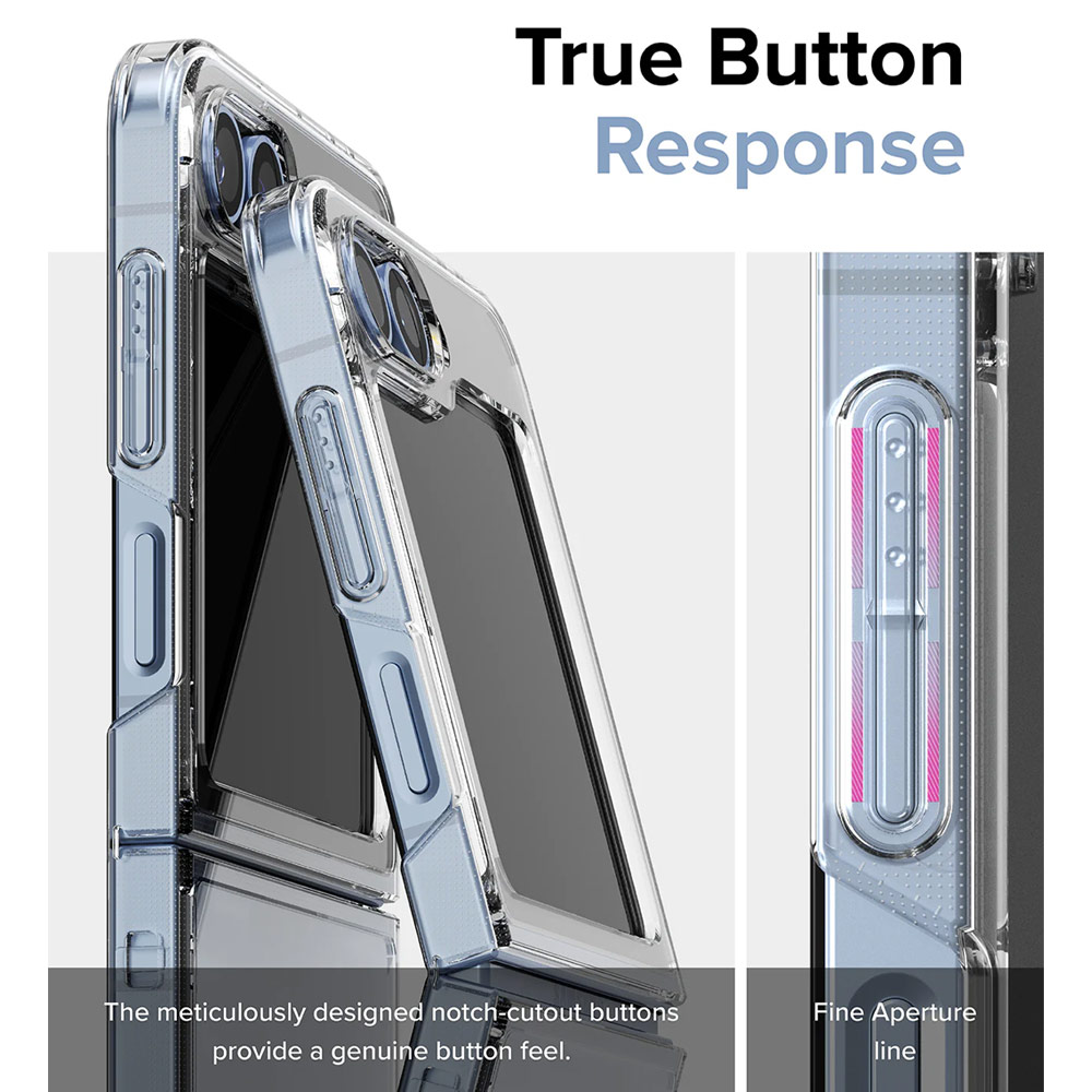 Picture of Samsung Galaxy Z Flip 6 Case | Ringke Fusion Protection Case with Strap Hole for Samsung Galaxy Z Flip 6 (Clear)