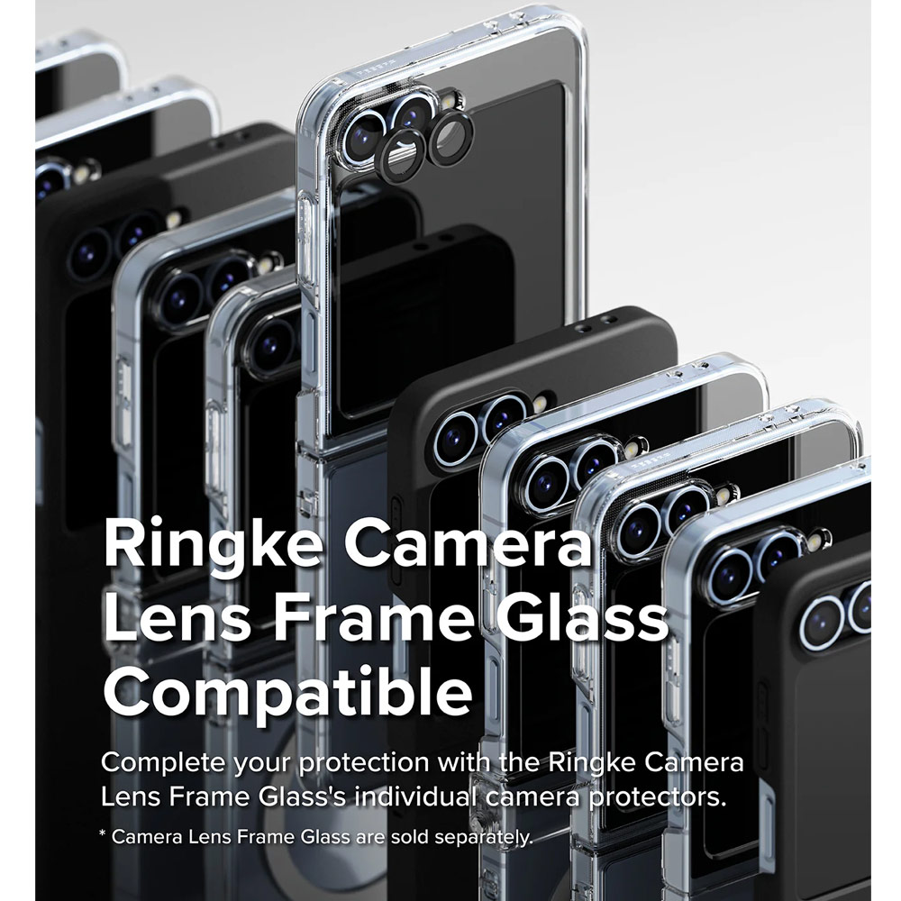 Picture of Samsung Galaxy Z Flip 6 Case | Ringke Fusion Protection Case with Strap Hole for Samsung Galaxy Z Flip 6 (Clear)