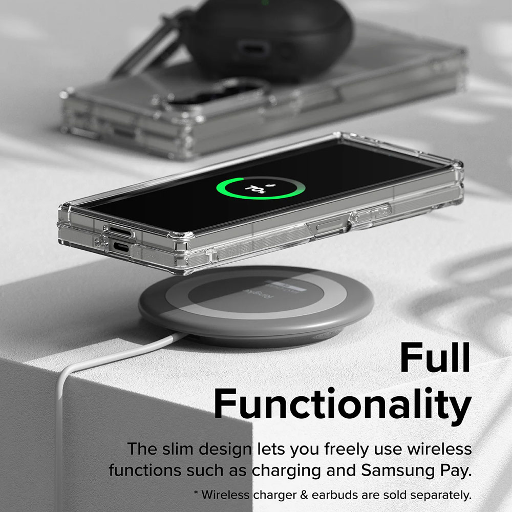 Picture of Samsung Galaxy Z Fold 6 Case | Ringke Fusion Protection Case with Strap Hole for Samsung Galaxy Z Fold 6 (Clear)