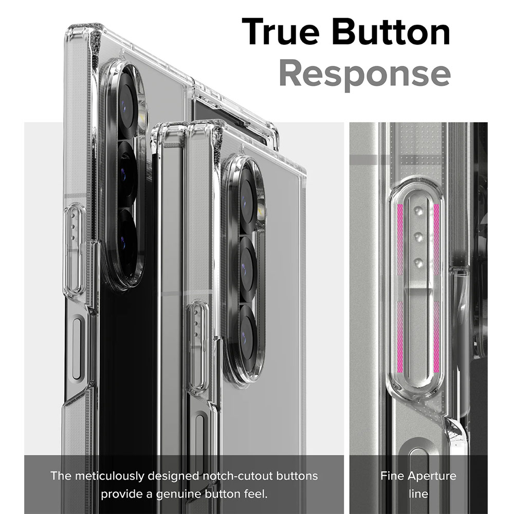 Picture of Samsung Galaxy Z Fold 6 Case | Ringke Fusion Protection Case with Strap Hole for Samsung Galaxy Z Fold 6 (Clear)