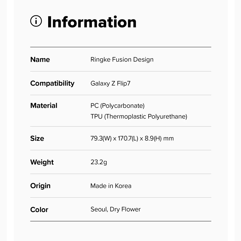 Picture of Samsung Galaxy Z Flip 7 Case | Ringke Fusion Design Protection Case with Strap Hole for Samsung Galaxy Z Flip 7 (Dry Flowers)