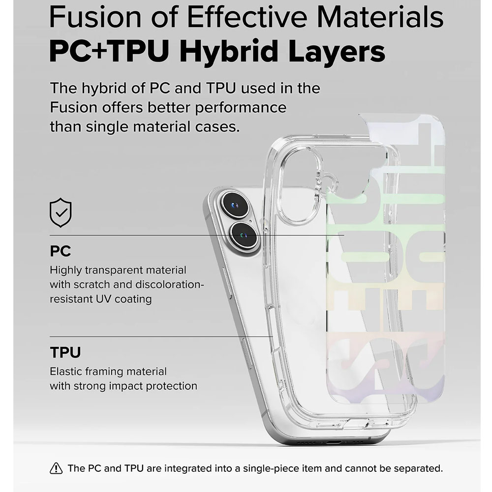 Picture of Apple iPhone 16 6.1 Case | Ringke Fusion Design Drop Protection Case for iPhone 16 6.1 (Seoul)