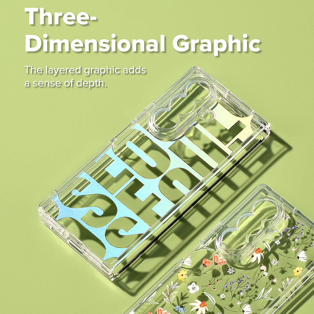 Picture of Samsung Galaxy Z Fold 7 Case | Ringke Fusion Design Protection Case with Strap Hole for Samsung Galaxy Z Fold 7 (Dry Flower)