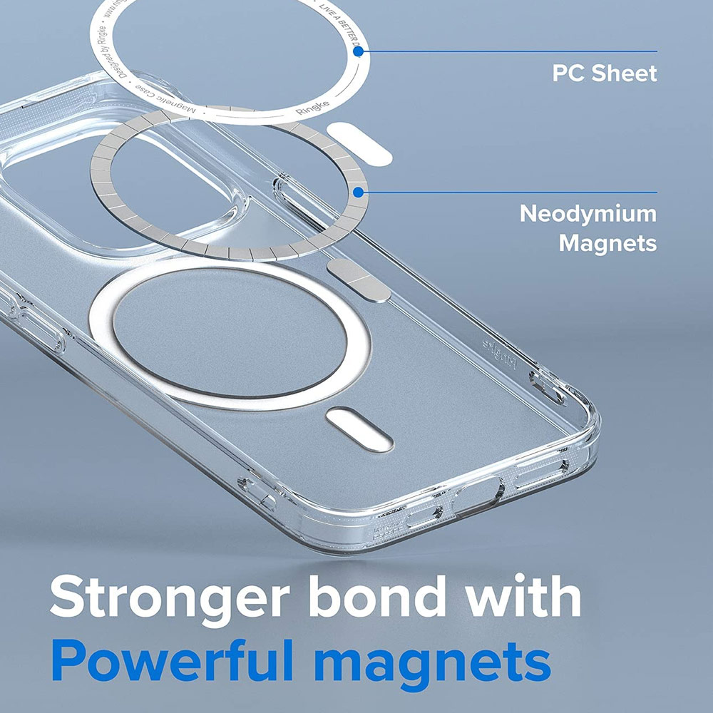 Picture of Apple iPhone 13 Pro Max 6.7 Case | Ringke Fusion Magnetic Matte Protection Case Magsafe Compatible for Apple iPhone 13 Pro Max 6.7 (Matte Clear)