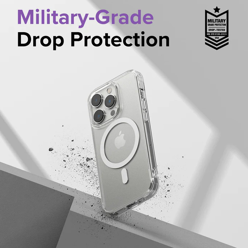 Picture of Apple iPhone 14 Pro Max 6.7 Case | Ringke Fusion Magnetic Matte Protection Case Magsafe Compatible for Apple iPhone 14 Pro Max 6.7 (Matte Clear)