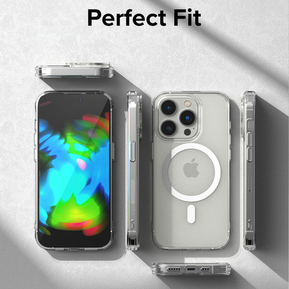Picture of Apple iPhone 14 Pro Max 6.7 Case | Ringke Fusion Magnetic Matte Protection Case Magsafe Compatible for Apple iPhone 14 Pro Max 6.7 (Matte Clear)