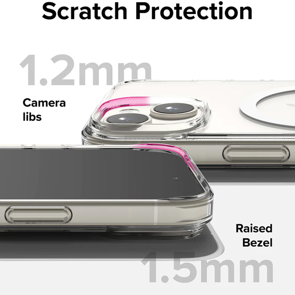 Picture of Apple iPhone 15 6.1 Case | Ringke Fusion Magnetic Slim Drop Protection Case Magsafe Compatible for Apple iPhone 15 6.1 (Clear)