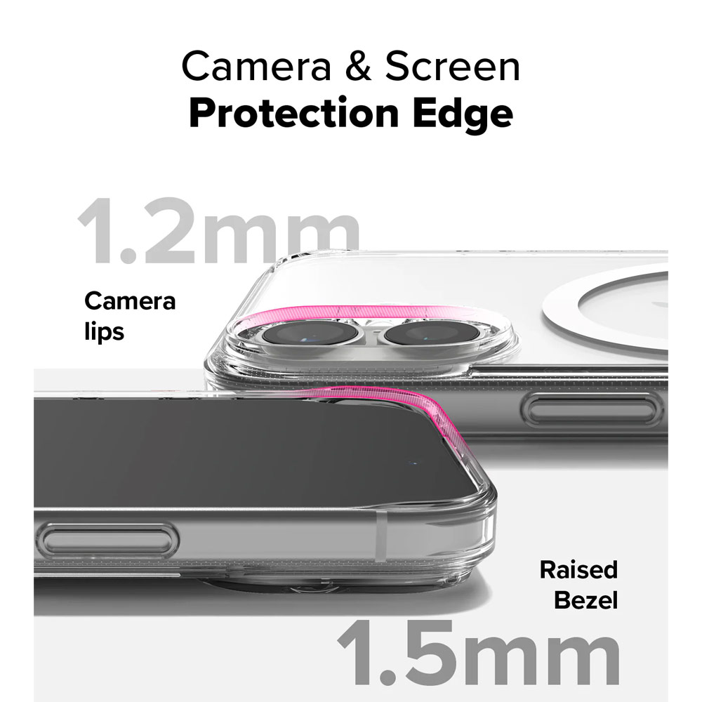 Picture of Apple iPhone 16 Plus 6.7 Case | Ringke Fusion Magnetic Slim Drop Protection Case Magsafe Compatible for iPhone 16 Plus 6.7 (Clear)