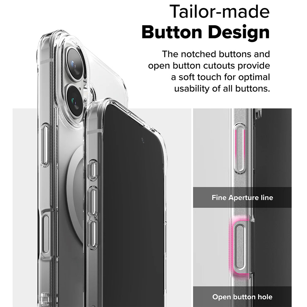 Picture of Apple iPhone 16 Plus 6.7 Case | Ringke Fusion Magnetic Slim Drop Protection Case Magsafe Compatible for iPhone 16 Plus 6.7 (Clear)