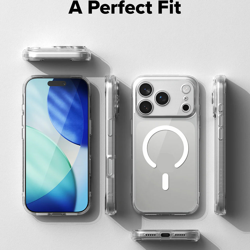Picture of Apple iPhone 17 Pro 6.3 Case | Ringke Fusion Magnetic Slim Drop Protection Case Magsafe Compatible for  iPhone 17 Pro 6.3 (Clear)