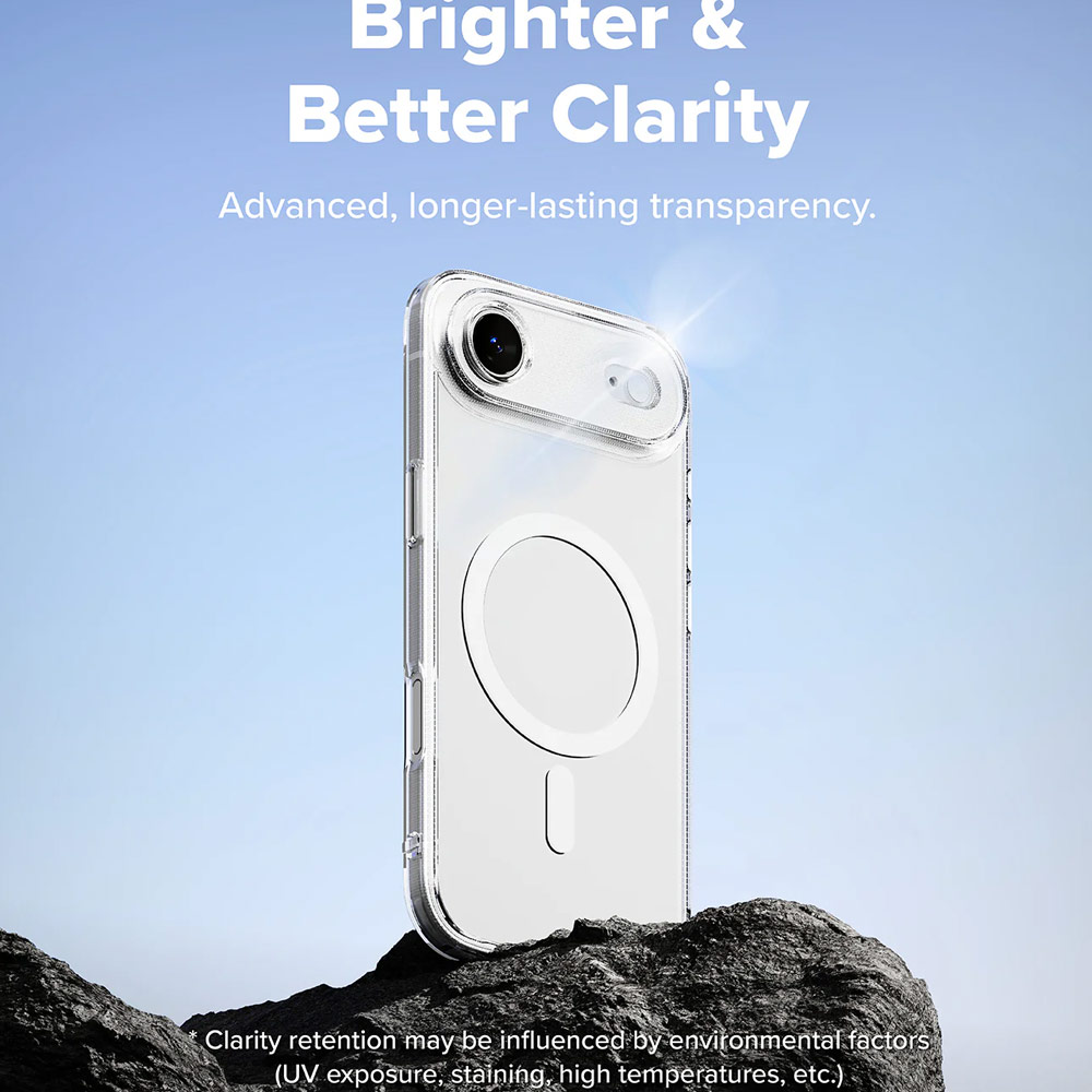 Picture of Apple iPhone Air 6.5 Case | Ringke Fusion Magnetic Slim Drop Protection Case Magsafe Compatible for iPhone Air 6.5 (Clear)