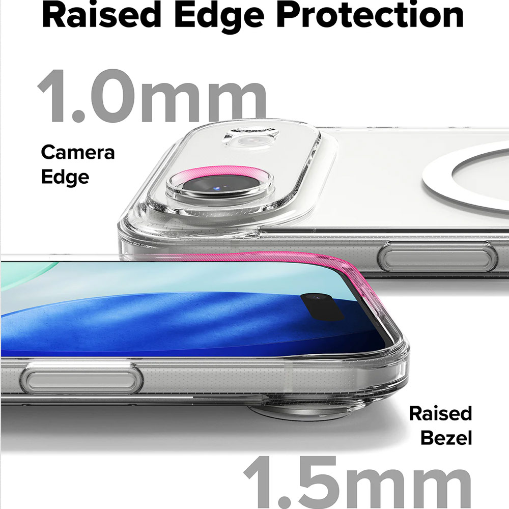 Picture of Apple iPhone Air 6.5 Case | Ringke Fusion Magnetic Slim Drop Protection Case Magsafe Compatible for iPhone Air 6.5 (Clear)