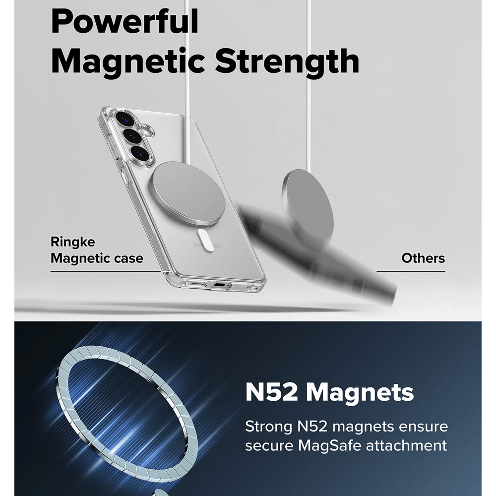 Picture of Samsung Galaxy S26 Plus Case | Ringke Fusion Magnetic Transparent Protection Case for Samsung Galaxy S26 Plus (Clear)