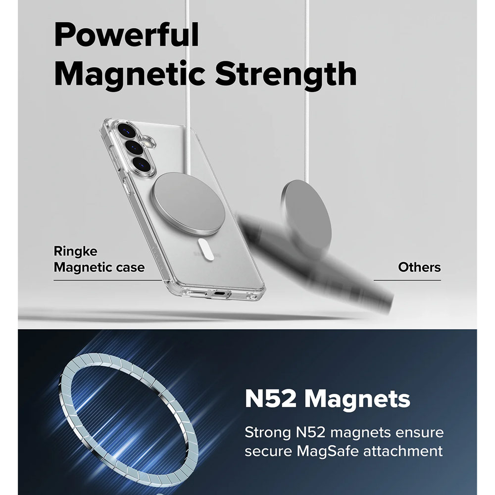 Picture of Samsung Galaxy S26 Plus Case | Ringke Fusion Magnetic Transparent Protection Case for Samsung Galaxy S26 Plus (Matte Clear)
