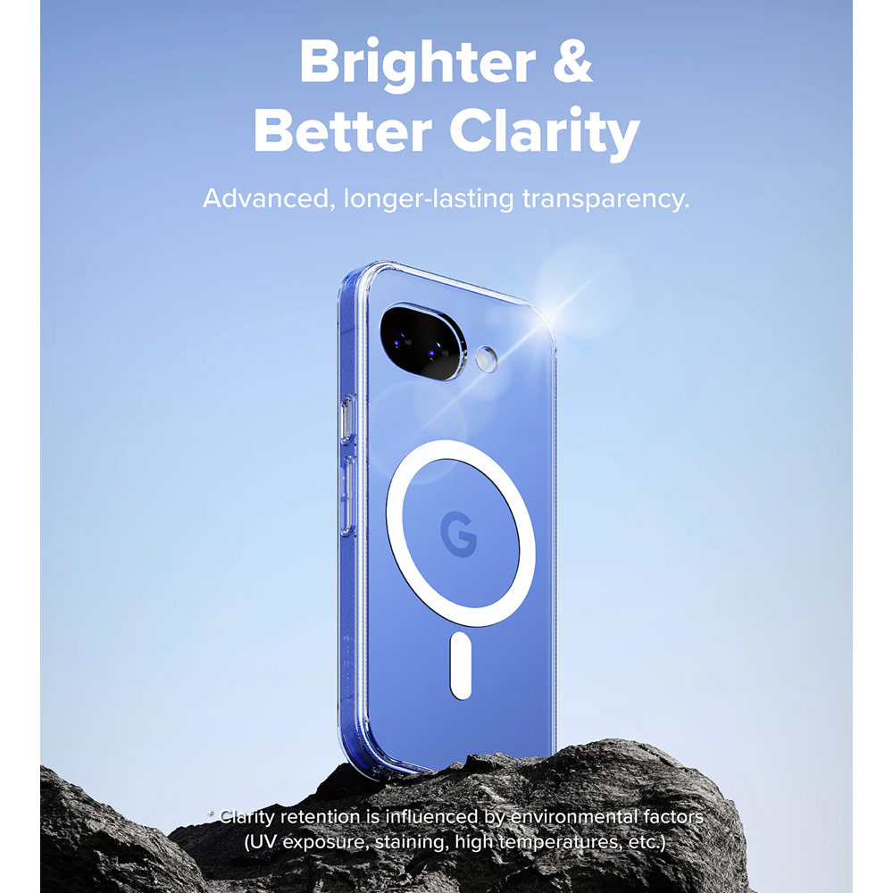 Picture of Google Pixel 10a Case | Ringke Fusion Magnetic Transparent Hybrid Protection Case for Google Pixel 10a (Clear)