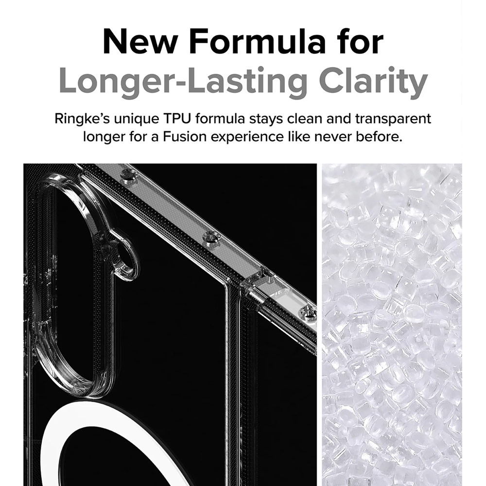 Picture of Samsung Galaxy Z Fold 6 Case | Ringke Fusion Magnetic Protection Case with Strap Hole for Samsung Galaxy Z Fold 6 (Clear)