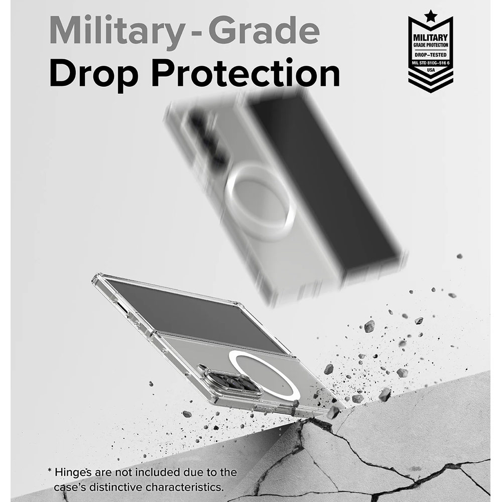 Picture of Samsung Galaxy Z Fold 6 Case | Ringke Fusion Magnetic Protection Case with Strap Hole for Samsung Galaxy Z Fold 6 (Clear)