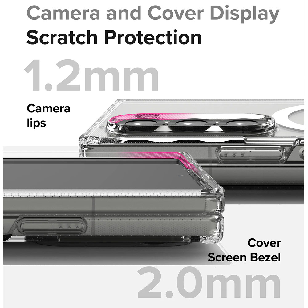 Picture of Samsung Galaxy Z Fold 6 Case | Ringke Fusion Magnetic Protection Case with Strap Hole for Samsung Galaxy Z Fold 6 (Clear)