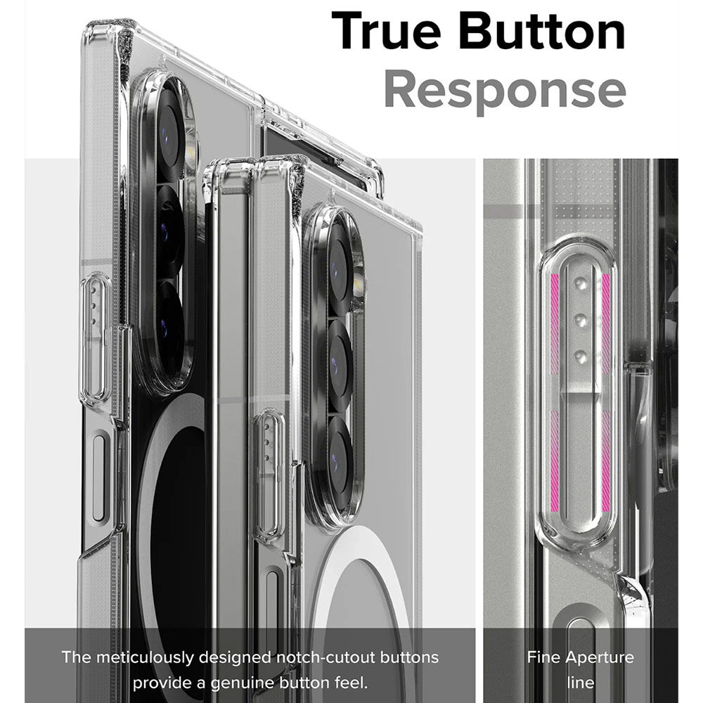 Picture of Samsung Galaxy Z Fold 6 Case | Ringke Fusion Magnetic Protection Case with Strap Hole for Samsung Galaxy Z Fold 6 (Clear)