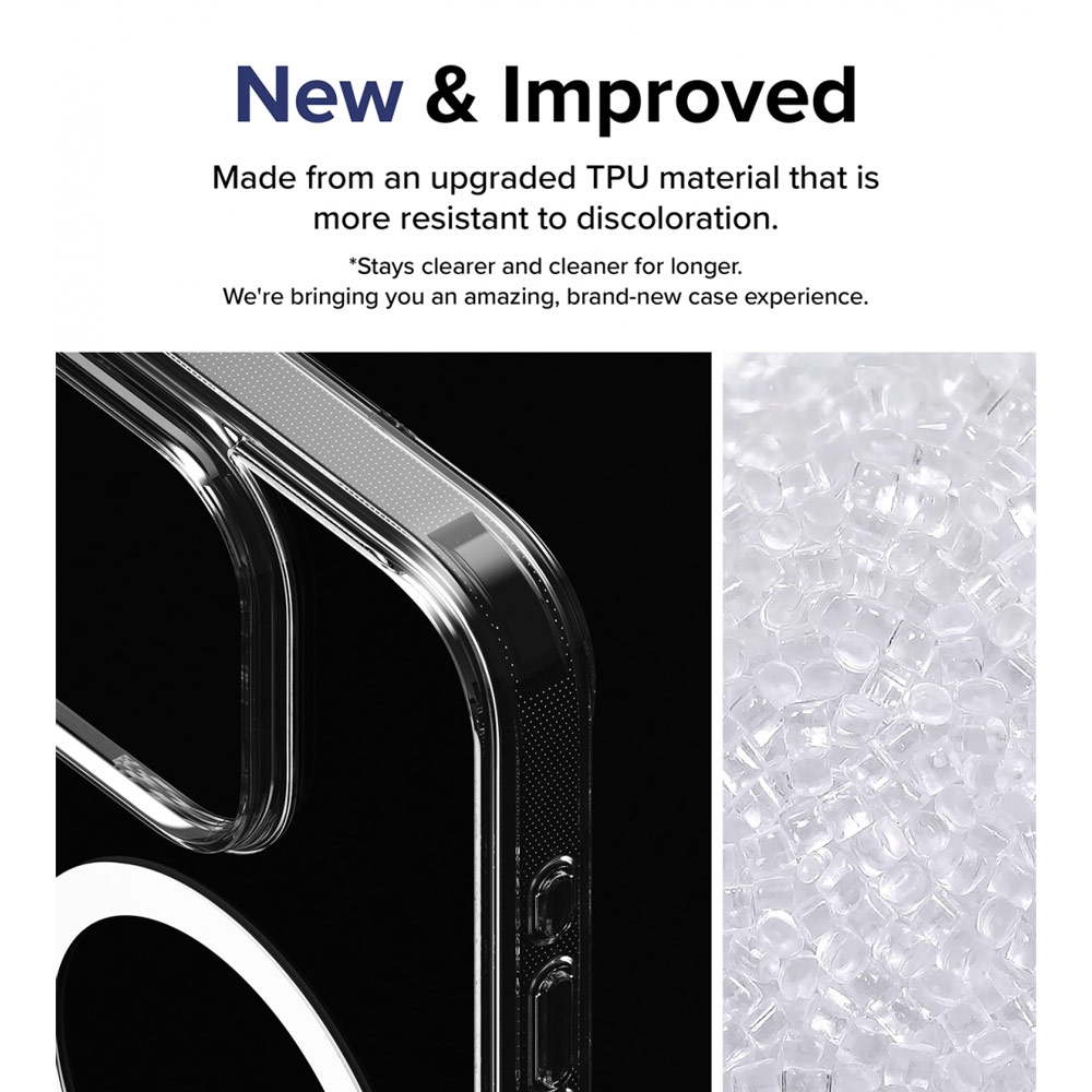 Picture of Apple iPhone 15 Plus 6.7 Case | Ringke Fusion Magnetic Matte Slim Drop Protection Case Magsafe Compatible for Apple iPhone 15 Plus 6.7 (Matte Clear)