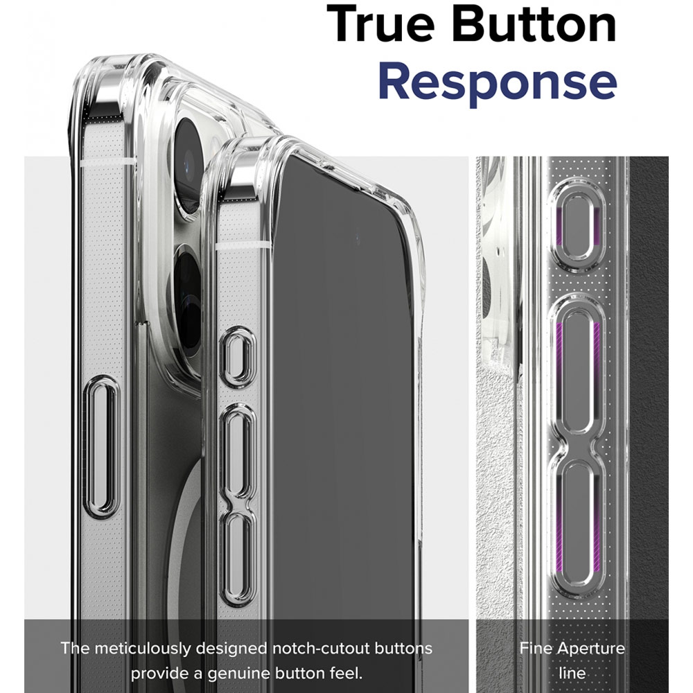 Picture of Apple iPhone 15 Plus 6.7 Case | Ringke Fusion Magnetic Matte Slim Drop Protection Case Magsafe Compatible for Apple iPhone 15 Plus 6.7 (Matte Clear)