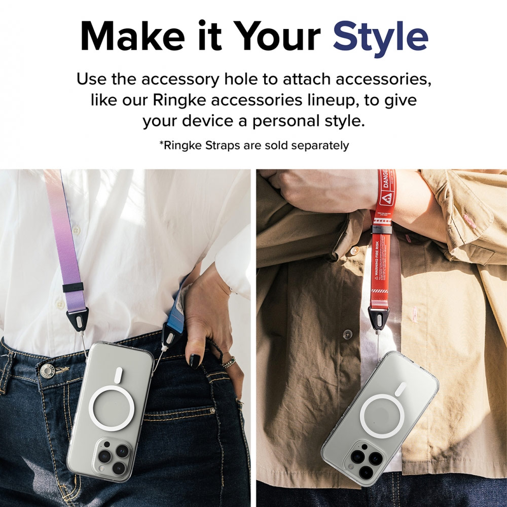 Picture of Apple iPhone 15 Pro 6.1 Case | Ringke Fusion Magnetic Matte Slim Drop Protection Case Magsafe Compatible for Apple iPhone 15 Pro 6.1 (Matte Clear)