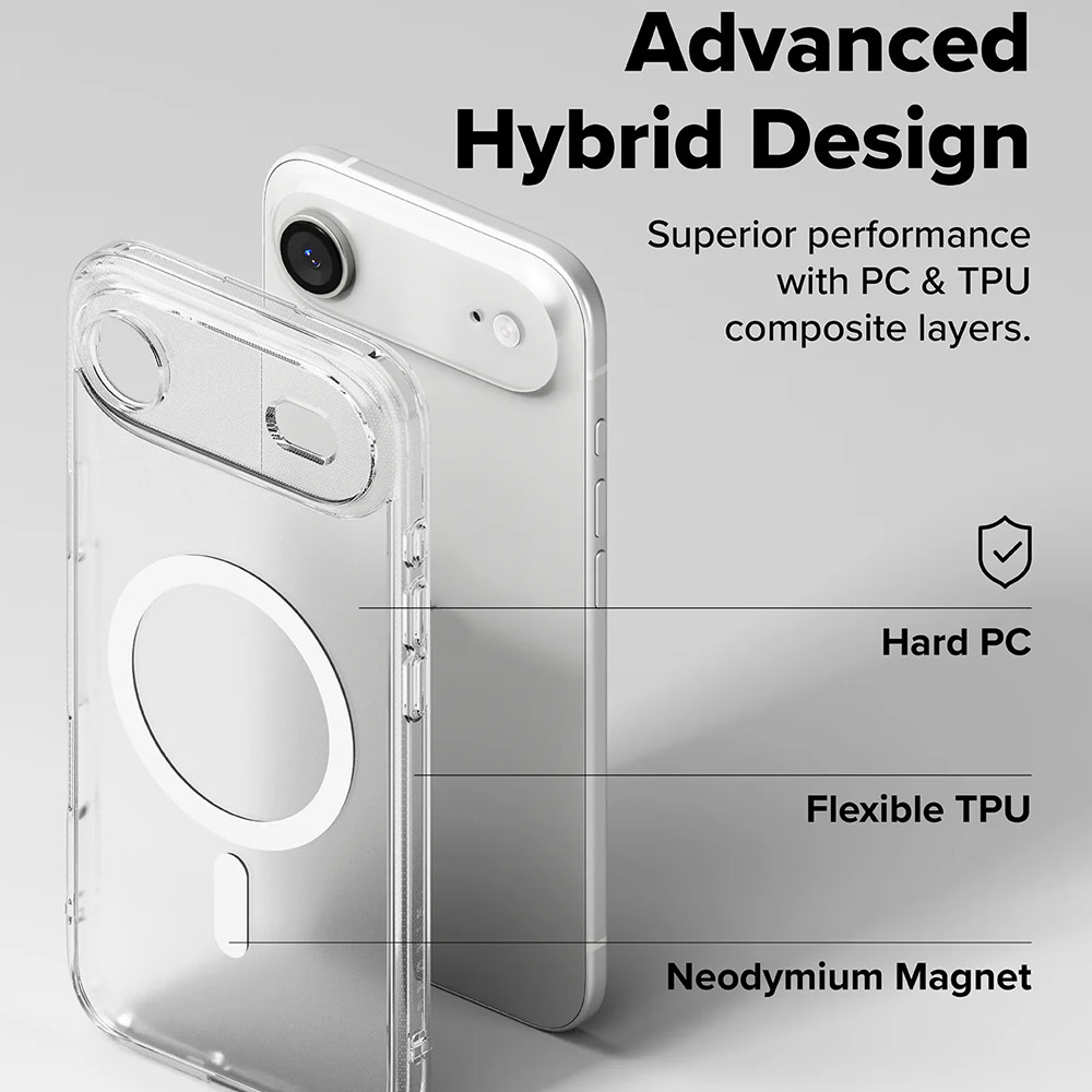 Picture of Apple iPhone Air 6.5 Case | Ringke Fusion Magnetic Slim Drop Protection Case Magsafe Compatible for  iPhone 17 Air 6.5 (Matte)