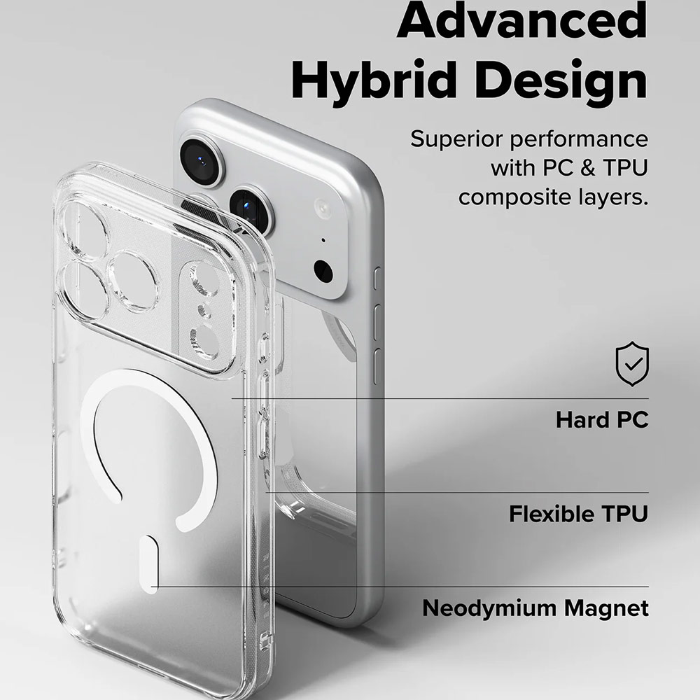 Picture of Apple iPhone 17 Pro 6.3 Case | Ringke Fusion Magnetic Slim Drop Protection Case Magsafe Compatible for  iPhone 17 Pro 6.3 (Matte)