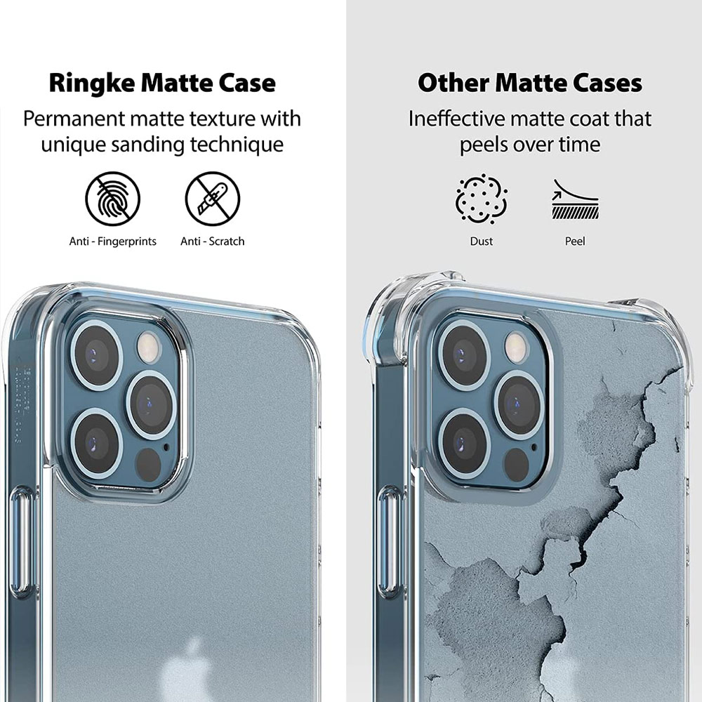 Picture of Apple iPhone 12 6.1 Case | Ringke Fusion Matte Protection Case for Apple iPhone 12 iPhone 12 Pro 6.1 (Matte Clear)