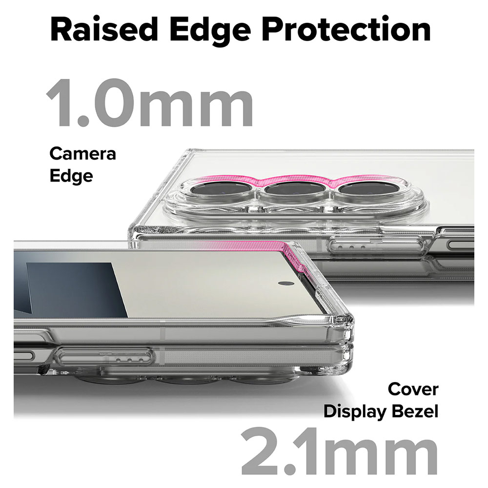 Picture of Samsung Galaxy Z Fold 7 Case | Ringke Fusion Protection Case with Strap Hole for Samsung Galaxy Z Fold 7 (Clear)