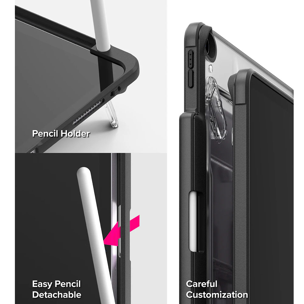 Picture of Apple iPad Air 13 M3 2025 Case | Ringke Fusion Sketch Stand Case Horizontal Vertical Multi Angle Stand Back Drop Protection Case for iPad Air 13" M2 2024 M3 2025 (Black)
