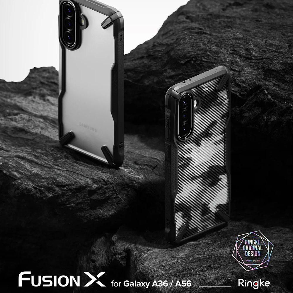 Picture of Samsung Galaxy A36 Case | Ringke Fusion X Bumper Frame Hybrid Protection Case for Samsung Galaxy A36 A56 (Black)