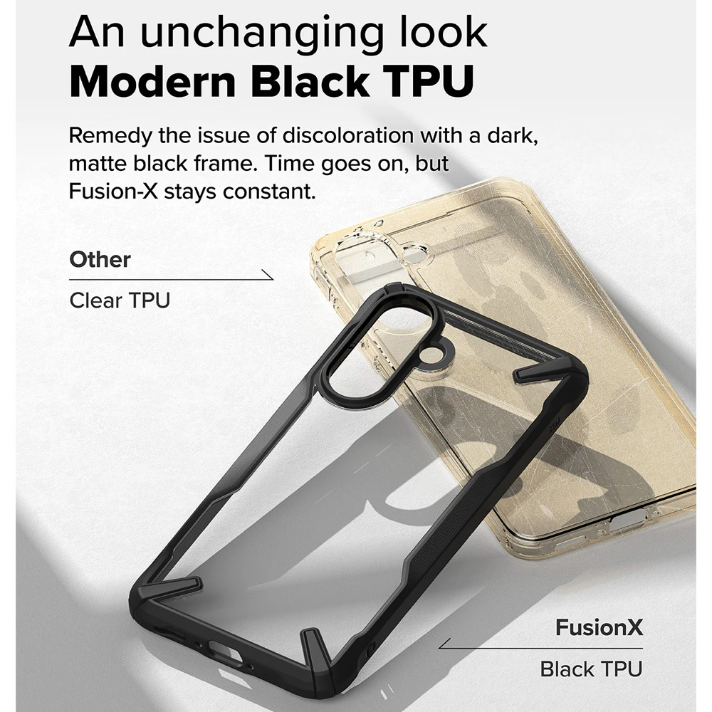 Picture of Samsung Galaxy A36 Case | Ringke Fusion X Bumper Frame Hybrid Protection Case for Samsung Galaxy A36 A56 (Black)