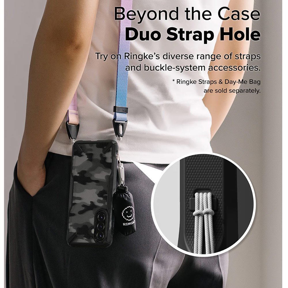 Picture of Samsung Galaxy A36 Case | Ringke Fusion X Bumper Frame Hybrid Protection Case for Samsung Galaxy A36 A56 (Camo Black)