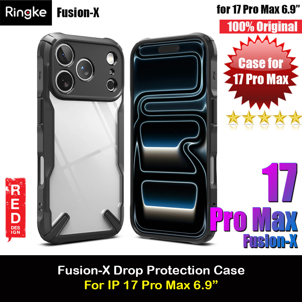 Picture of Ringke Fusion X Rugged Bumper Drop Protection Case for iPhone 17 Pro Max 6.9 (Black) Apple iPhone 17 Pro Max 6.9- Apple iPhone 17 Pro Max 6.9 Cases, Apple iPhone 17 Pro Max 6.9 Covers, iPad Cases and a wide selection of Apple iPhone 17 Pro Max 6.9 Accessories in Malaysia, Sabah, Sarawak and Singapore 